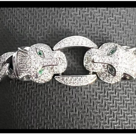 Hip Hop Iced out bling Cuban Link Curb Chain white gold fill Zirconia Necklace - Picture 6 of 10